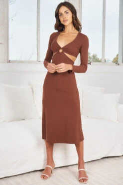 Justina Dress - Chocolate