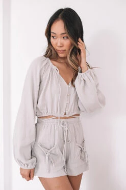 Stace Shorts - Grey 9 Stace Shorts - Grey -Reverse Sale Store 3H7A9932