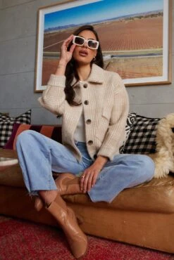 Adira Jacket - Beige Print