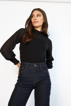 Alec Knit Top - Black