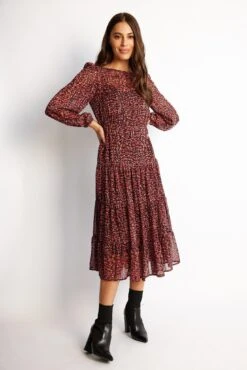 Althea Dress - Red Print