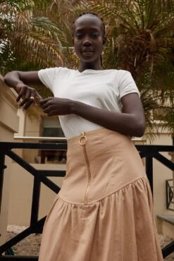 Ardelle Skirt - Beige -Reverse Sale Store ArdelleSkirt BeigeK1496114A8184