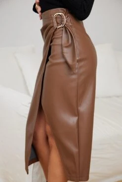 Aselle Skirt - Chocolate -Reverse Sale Store Aselle Skirt Chocolate Skirts womens clothing 4