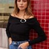 Avissa Knit Top - Black -Reverse Sale Store AvissaKnitTop BlackSKN733114A5218