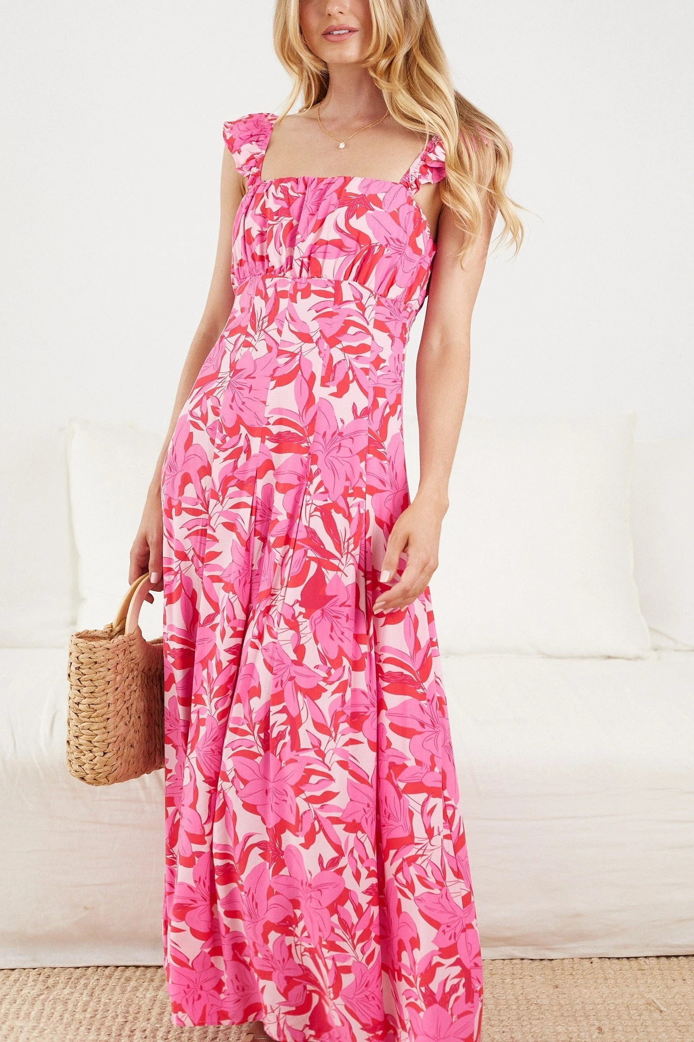 Basha Dress - Pink Print 4 Basha Dress - Pink Print - Image 2