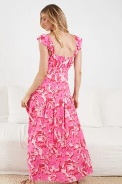 Basha Dress - Pink Print 14 Basha Dress - Pink Print -Reverse Sale Store Basha Dress Pink Print Dresses womens dresses womens clothing 6