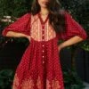 Bibiane Dress - Red Print -Reverse Sale Store Bibiane Dress Red Print Dresses womens dresses womens clothing