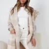 Brinda Cardigan - Beige Check 2 Brinda Cardigan - Beige Check -Reverse Sale Store BrindaCardigan BeigeCheck63821476