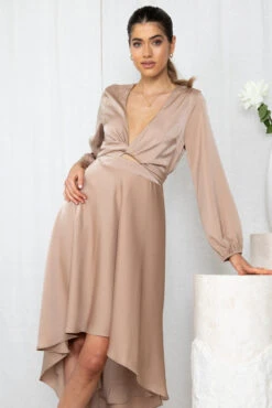 Bryleigh Dress - Mocha -Reverse Sale Store Bryleigh Dress Mocha Dresses womens dresses womens clothing 4