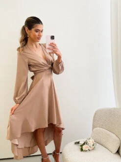 Bryleigh Dress - Mocha -Reverse Sale Store Bryleigh Dress Mocha Dresses womens dresses womens clothing 5