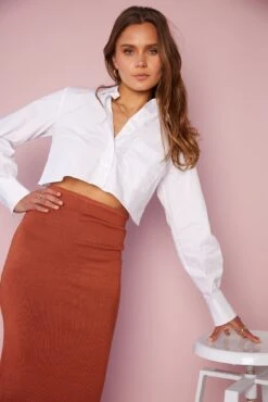 Burlie Skirt - Brown -Reverse Sale Store BurlieSkirt BrownLOL8245 2547