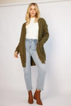 Caelyn Cardigan - Khaki -Reverse Sale Store CaelynCardigan KhakiLC02 2Ecom10.05.230950
