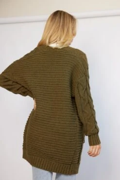 Caelyn Cardigan - Khaki -Reverse Sale Store CaelynCardigan KhakiLC02 2Ecom10.05.230967