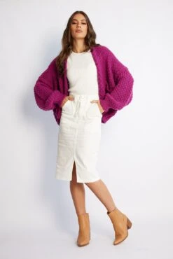 Caristona Skirt - White Denim -Reverse Sale Store Caristona Skirt White Denim Skirts womens clothing 4