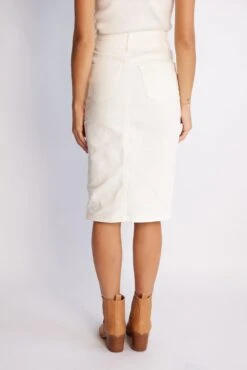 Caristona Skirt - White Denim -Reverse Sale Store Caristona Skirt White Denim Skirts womens clothing 6