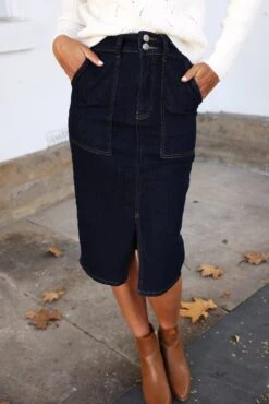 Caristona Skirt - Indigo Denim -Reverse Sale Store CaristonaSkirt IndigoDenimCGK1611114A6701