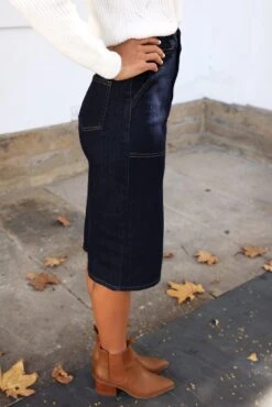 Caristona Skirt - Indigo Denim -Reverse Sale Store CaristonaSkirt IndigoDenimCGK1611114A6711
