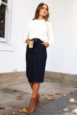 Caristona Skirt - Indigo Denim -Reverse Sale Store CaristonaSkirt IndigoDenimCGK1611114A6724