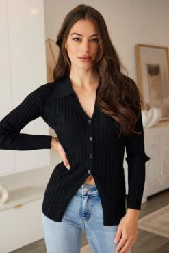 Celece Knit Top - Black