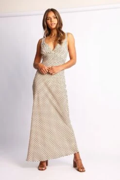 Charlette Dress - Brown Print -Reverse Sale Store Charlette Dress Brown Print Dresses womens dresses womens clothing 3