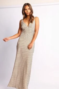 Charlette Dress - Brown Print -Reverse Sale Store Charlette Dress Brown Print Dresses womens dresses womens clothing 4