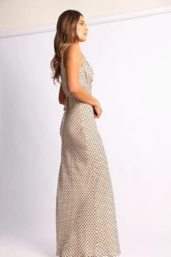 Charlette Dress - Brown Print -Reverse Sale Store Charlette Dress Brown Print Dresses womens dresses womens clothing 5