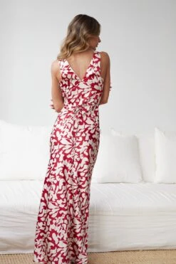 Charlette Dress - Red Print -Reverse Sale Store Charlette Dress Red Print Dresses womens dresses womens clothing 6