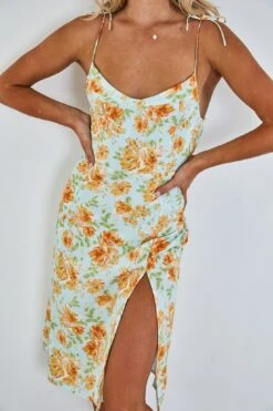 Cleo Dress - Green Floral -Reverse Sale Store Cleo Dress Green Floral Dresses womens dresses womens clothing 7