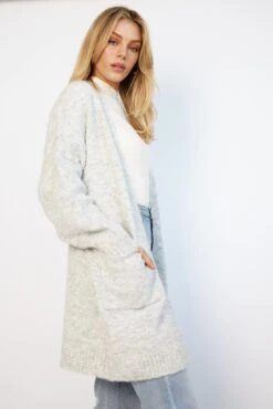 Clynten Cardigan - Grey -Reverse Sale Store Clynten Cardigan Grey Knitwear womens clothing 5
