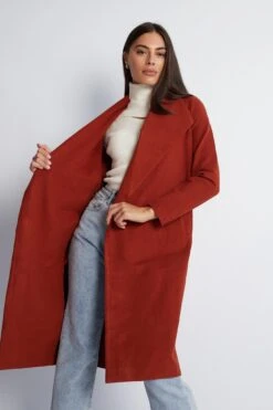 Coralita Coat - Rust -Reverse Sale Store Coralita Coat Rust Coats womens clothing 3