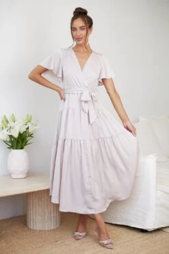 Criselda Dress - Champagne 17 Criselda Dress - Champagne -Reverse Sale Store Criselda Dress Champagne Dresses womens dresses womens clothing 5