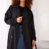 Dahrah Trench Coat - Black -Reverse Sale Store DahrahTrenchCoat BlackA6066424.5.230666