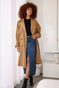 Dahrah Trench Coat - Camel