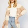 Damila Cardigan - Cream Stripe -Reverse Sale Store Damila Cardigan Cream Stripe Knitwear womens clothing