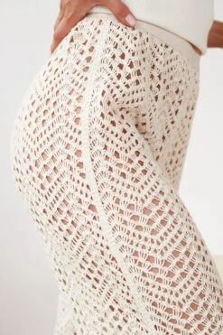 Daryllyn Crochet Pants - Beige -Reverse Sale Store Daryllyn Crochet Pants Beige Pants womens clothing 7