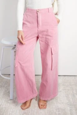 Denisha Pants - Pink -Reverse Sale Store Denisha Pants Pink Jeans womens clothing 4