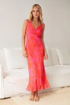 Deritia Dress - Red Print