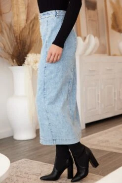 Deven Skirt - Blue Denim -Reverse Sale Store DevenSkirt BlueDenimSN0191B4230