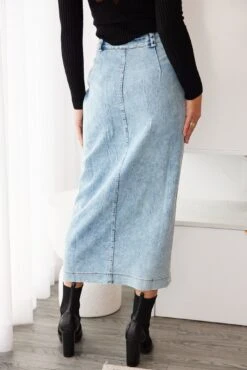 Deven Skirt - Blue Denim -Reverse Sale Store DevenSkirt BlueDenimSN0191B4248
