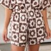 Everleigh Shorts - Brown Print -Reverse Sale Store Everleigh Shorts Brown Print Shorts womens clothing