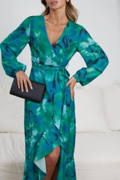 Evy Dress - Green Floral