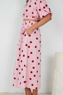 Feza Skirt - Pink Spot 13 Feza Skirt - Pink Spot -Reverse Sale Store Feza Skirt Pink Spot Skirts womens clothing 2