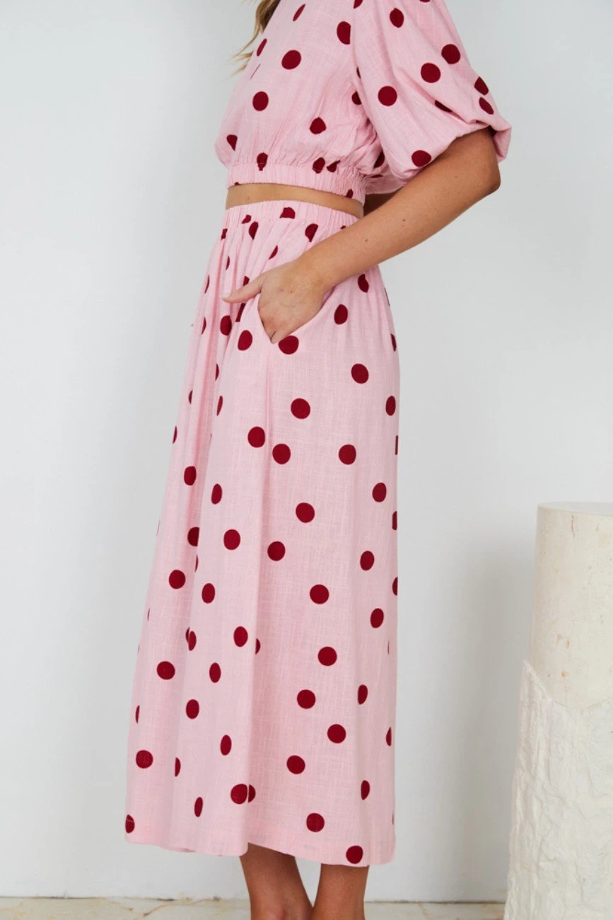 Feza Skirt - Pink Spot 5 Feza Skirt - Pink Spot - Image 3