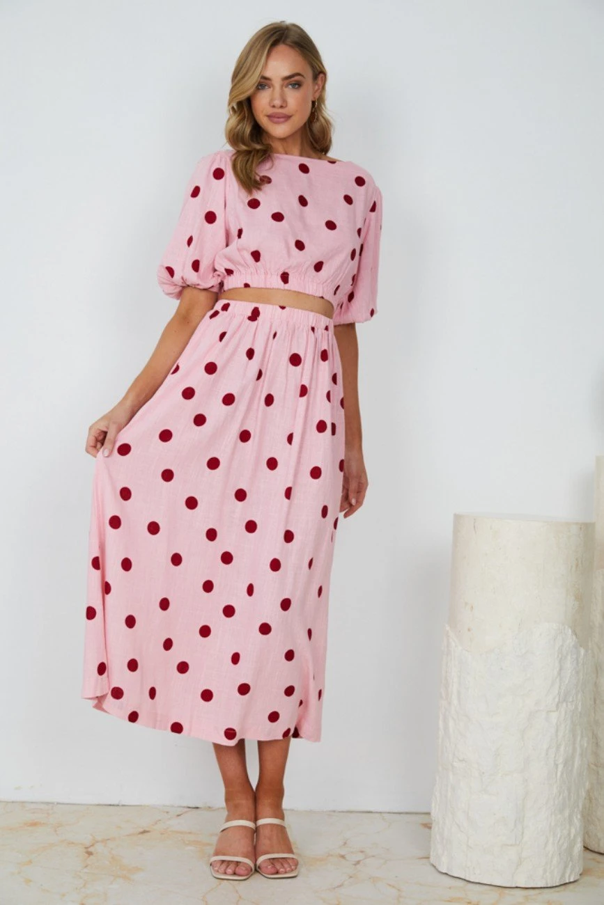 Feza Skirt - Pink Spot 8 Feza Skirt - Pink Spot - Image 6
