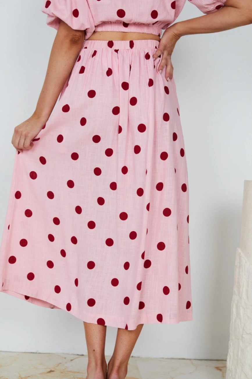 Feza Skirt - Pink Spot 6 Feza Skirt - Pink Spot - Image 4