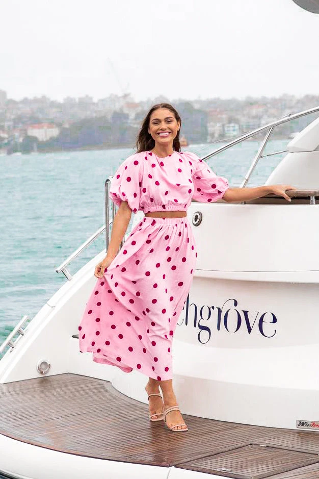 Feza Skirt - Pink Spot 11 Feza Skirt - Pink Spot - Image 9