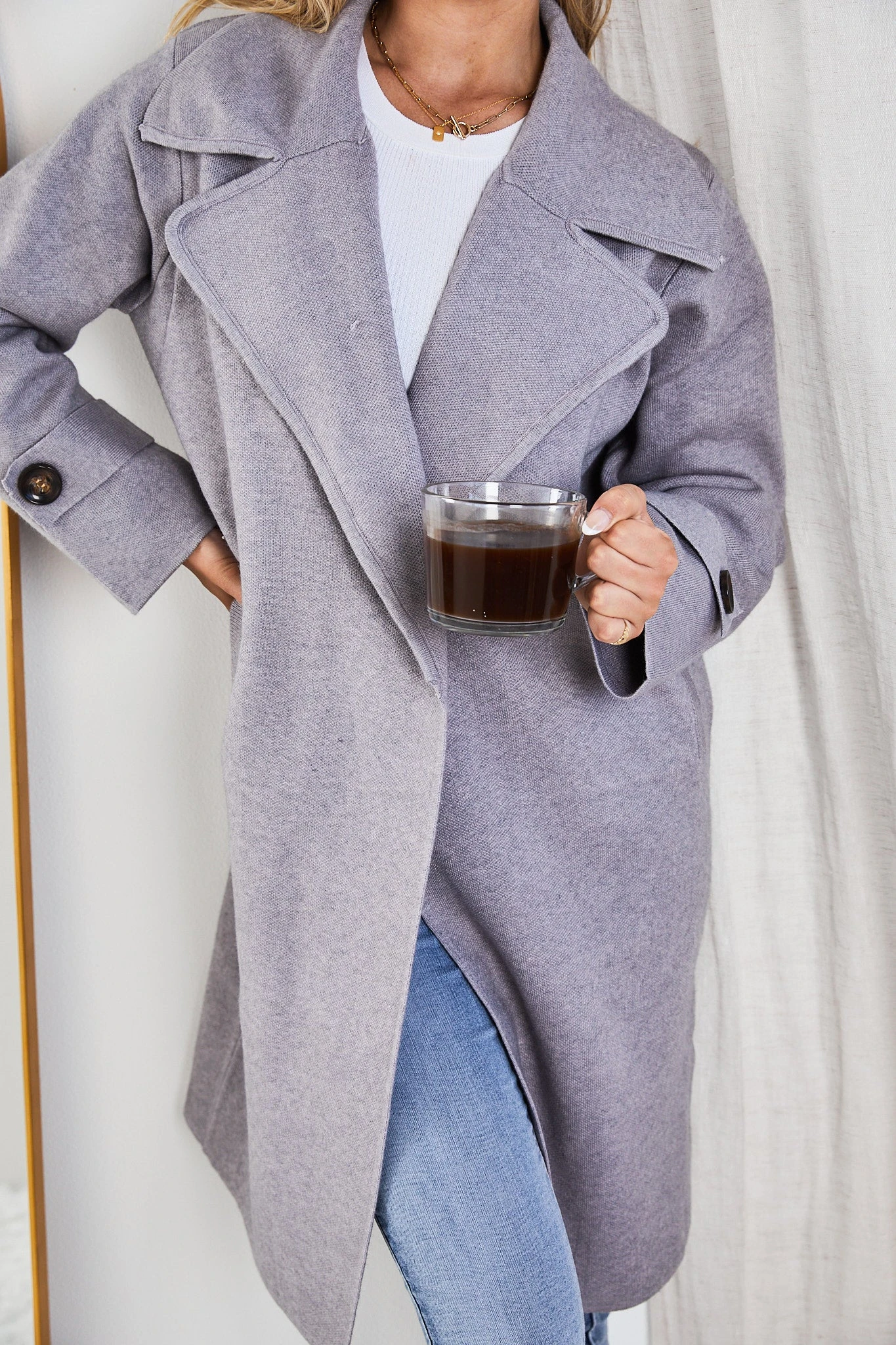 Fireplace Coat - Grey 6 Fireplace Coat - Grey - Image 4