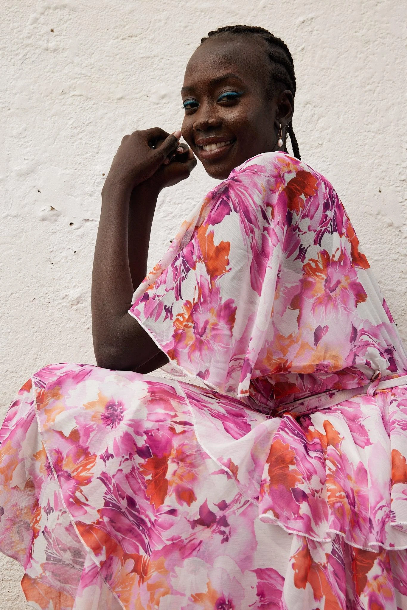 Geronia Dress - Pink Floral 7 Geronia Dress - Pink Floral - Image 5