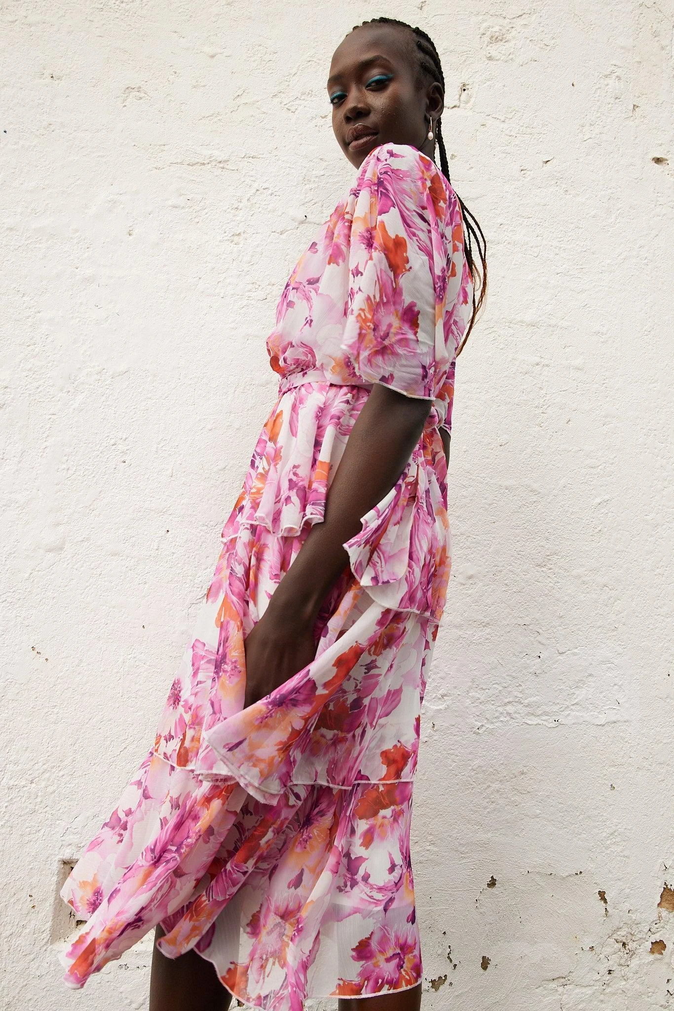 Geronia Dress - Pink Floral 9 Geronia Dress - Pink Floral - Image 7