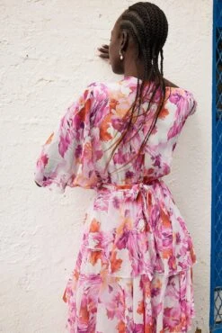 Geronia Dress - Pink Floral 19 Geronia Dress - Pink Floral -Reverse Sale Store Geronia Dress Pink Floral Dresses womens dresses womens clothing 8